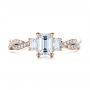 14k Rose Gold 14k Rose Gold Custom Emerald Cut Diamond Engagement Ring - Top View -  101440 - Thumbnail