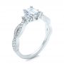  Platinum Platinum Custom Emerald Cut Diamond Engagement Ring - Three-Quarter View -  101440 - Thumbnail