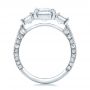 14k White Gold 14k White Gold Custom Emerald Cut Diamond Engagement Ring - Front View -  100723 - Thumbnail