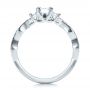 14k White Gold 14k White Gold Custom Emerald Cut Diamond Engagement Ring - Front View -  101440 - Thumbnail