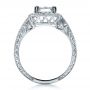 14k White Gold 14k White Gold Custom Emerald Cut Diamond Engagement Ring - Front View -  1478 - Thumbnail