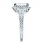  Platinum Platinum Custom Emerald Cut Diamond Engagement Ring - Side View -  1478 - Thumbnail