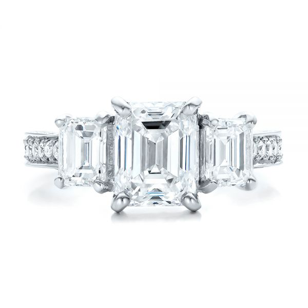 Custom Emerald Cut Diamond Engagement Ring #100723 - Seattle Bellevue ...