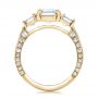 18k Yellow Gold 18k Yellow Gold Custom Emerald Cut Diamond Engagement Ring - Front View -  100723 - Thumbnail