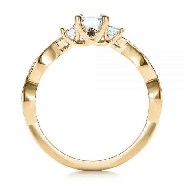 18k Yellow Gold 18k Yellow Gold Custom Emerald Cut Diamond Engagement Ring - Front View - 101440