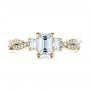 14k Yellow Gold 14k Yellow Gold Custom Emerald Cut Diamond Engagement Ring - Top View -  101440 - Thumbnail