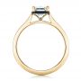 14k Yellow Gold 14k Yellow Gold Custom Emerald Cut Diamond And Black Ceramic Engagement Ring - Front View -  102308 - Thumbnail