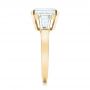 18k Yellow Gold 18k Yellow Gold Custom Emerald Cut And Baguette Diamond Engagement Ring - Side View -  101284 - Thumbnail