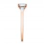 18k Rose Gold 18k Rose Gold Custom Emerald And Baguette Diamond Engagement Ring - Side View -  100690 - Thumbnail