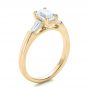 14k Yellow Gold 14k Yellow Gold Custom Emerald And Baguette Diamond Engagement Ring - Three-Quarter View -  100690 - Thumbnail