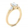 14k Yellow Gold 14k Yellow Gold Custom Emerald And Baguette Diamond Engagement Ring - Three-Quarter View -  100690 - Thumbnail