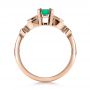 14k Rose Gold 14k Rose Gold Custom Emerald And Diamond Engagement Ring - Front View -  100286 - Thumbnail