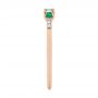 18k Rose Gold Custom Emerald And Diamond Engagement Ring - Side View -  104032 - Thumbnail