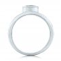 18k White Gold 18k White Gold Custom Emerald And Diamond Engagement Ring - Front View -  102099 - Thumbnail