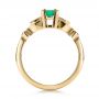 14k Yellow Gold 14k Yellow Gold Custom Emerald And Diamond Engagement Ring - Front View -  100286 - Thumbnail