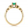 18k Yellow Gold 18k Yellow Gold Custom Emerald And Diamond Engagement Ring - Front View -  100286 - Thumbnail