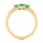 18k Yellow Gold 18k Yellow Gold Custom Emerald And Diamond Engagement Ring - Front View -  104032 - Thumbnail