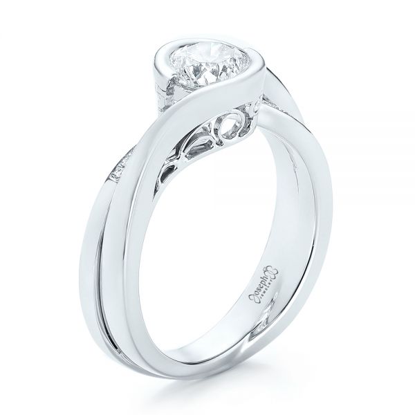 Custom Engagement Ring and Diamond Jacket Wedding Band - reference design