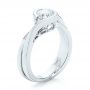 14k White Gold Custom Engagement Ring And Diamond Jacket Wedding Band