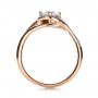 18k Rose Gold 18k Rose Gold Custom Engagement Ring With Wrapped Halo - Front View -  1397 - Thumbnail