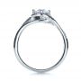 18k White Gold Custom Engagement Ring With Wrapped Halo - Front View -  1397 - Thumbnail