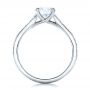 14k White Gold Custom Engraved Diamond Engagement Ring - Front View -  102107 - Thumbnail