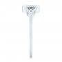 14k White Gold Custom Engraved Diamond Engagement Ring - Side View -  102815 - Thumbnail