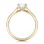 18k Yellow Gold 18k Yellow Gold Custom Engraved Diamond Engagement Ring - Front View -  102107 - Thumbnail