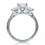  Platinum Custom Engraved Engagement Ring - Front View -  1441 - Thumbnail