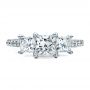  Platinum Custom Engraved Engagement Ring - Top View -  1441 - Thumbnail