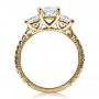 18k Yellow Gold 18k Yellow Gold Custom Engraved Engagement Ring - Front View -  1441 - Thumbnail