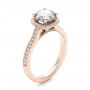 18k Rose Gold 18k Rose Gold Custom Fancy Grey Diamond Engagement Ring - Three-Quarter View -  102097 - Thumbnail
