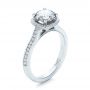 18k White Gold Custom Fancy Grey Diamond Engagement Ring - Three-Quarter View -  102097 - Thumbnail