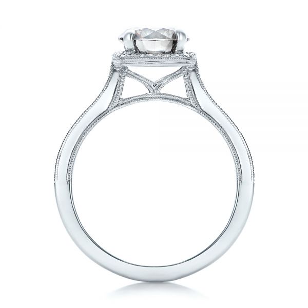 14k White Gold 14k White Gold Custom Fancy Grey Diamond Engagement Ring - Front View -  102097