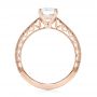 14k Rose Gold 14k Rose Gold Custom Filigree Diamond Engagement Ring - Front View -  103412 - Thumbnail