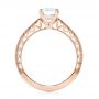 14k Rose Gold 14k Rose Gold Custom Filigree Diamond Engagement Ring - Front View -  103412 - Thumbnail