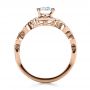 18k Rose Gold 18k Rose Gold Custom Filigree Diamond Engagement Ring - Front View -  1250 - Thumbnail