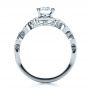 14k White Gold 14k White Gold Custom Filigree Diamond Engagement Ring - Front View -  1250 - Thumbnail