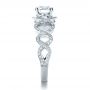 14k White Gold 14k White Gold Custom Filigree Diamond Engagement Ring - Side View -  1250 - Thumbnail