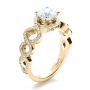 14k Yellow Gold 14k Yellow Gold Custom Filigree Diamond Engagement Ring - Three-Quarter View -  1250 - Thumbnail