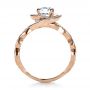 18k Rose Gold 18k Rose Gold Custom Filigree Shank Engagement Ring - Front View -  1378 - Thumbnail