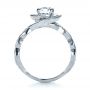  Platinum Platinum Custom Filigree Shank Engagement Ring - Front View -  1378 - Thumbnail