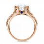 18k Rose Gold 18k Rose Gold Custom Filigree And Diamond Engagement Ring - Front View -  100706 - Thumbnail