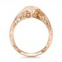 18k Rose Gold 18k Rose Gold Custom Filigree And Diamond Engagement Ring - Front View -  100861 - Thumbnail