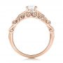 14k Rose Gold 14k Rose Gold Custom Filigree And Diamond Engagement Ring - Front View -  101996 - Thumbnail