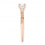 14k Rose Gold Custom Filigree And Diamond Engagement Ring - Side View -  103372 - Thumbnail