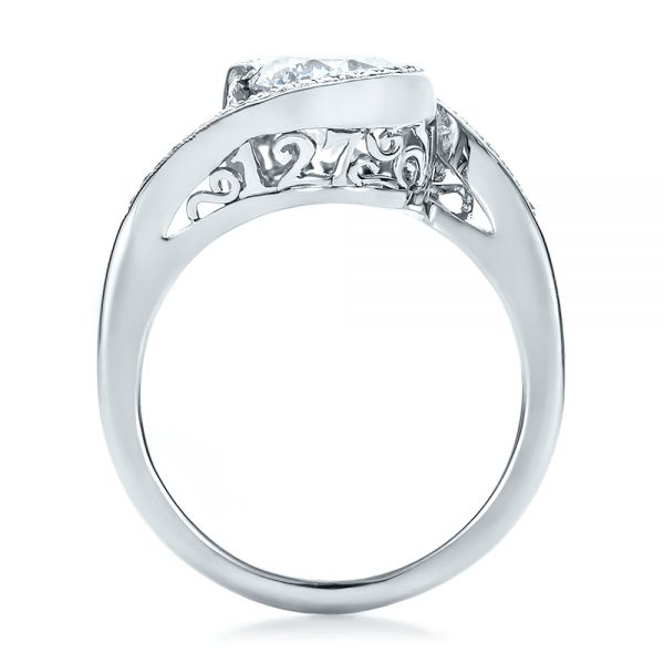 Custom Filigree And Diamond Engagement Ring #100705 - Seattle Bellevue ...
