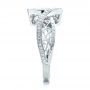 18k White Gold 18k White Gold Custom Filigree And Diamond Engagement Ring - Side View -  100861 - Thumbnail