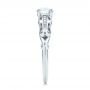 18k White Gold 18k White Gold Custom Filigree And Diamond Engagement Ring - Side View -  101996 - Thumbnail