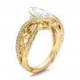 14k Yellow Gold 14k Yellow Gold Custom Filigree And Diamond Engagement Ring - Three-Quarter View -  100861 - Thumbnail